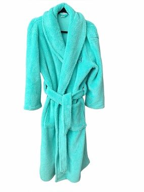 Pottery Barn Teen Aqua Plush Bathrobe with Belt